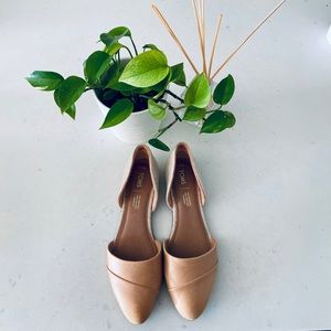 Toms Honey Leather Flats 7.5